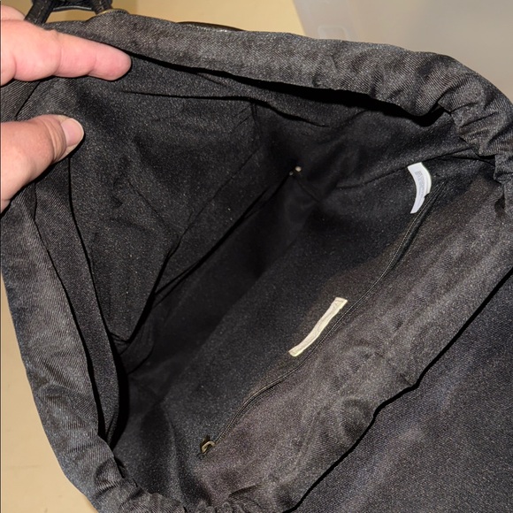 Black Leather Backpack - Picture 3 of 4